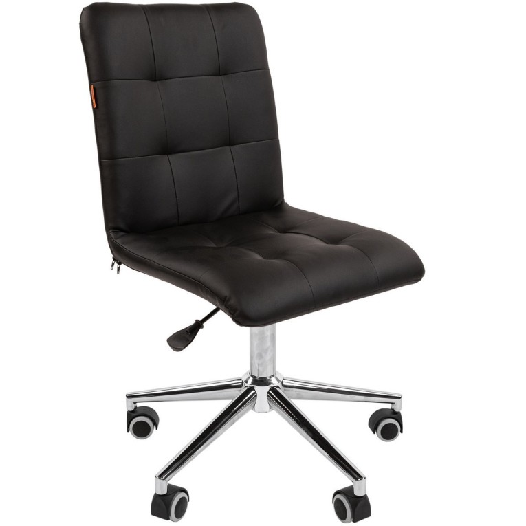 Офисное кресло Chairman 030 Россия экопремиум черный, хром, без подлокотников Офисное кресло Chairman 030 Россия экопремиум черный, хром, без подлокотников