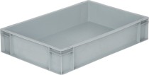 Ящик 600х400х120 сплошной, без ручек, дно с усилением, серый B-4611 Ящик 600х400х120 сплошной, без ручек, дно с усилением, серый B-4611