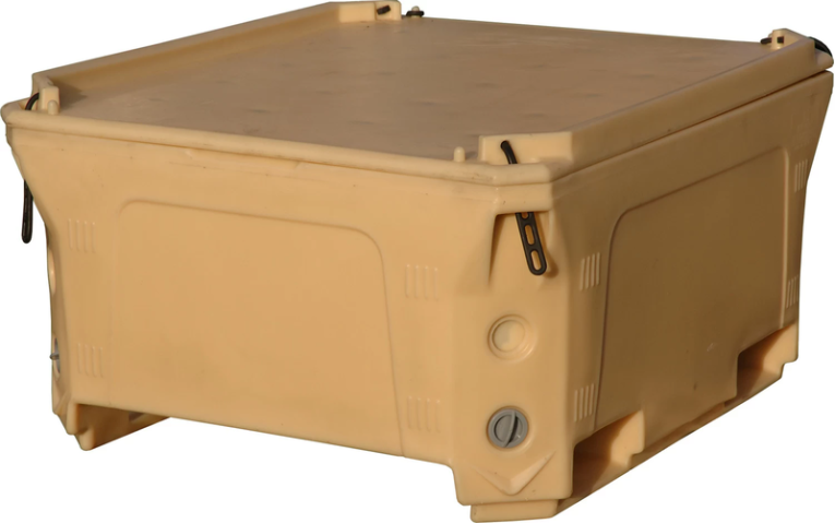 Контейнер 1230х1030х650 мм бежевый с крышкой 