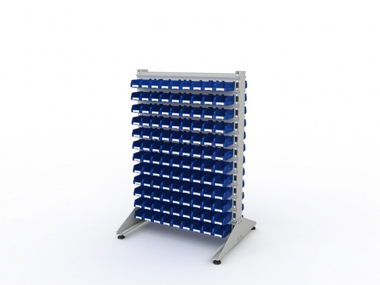 Стеллаж для пластиковых лотков SORTEX двухсторонний 1500x1000x800.01 