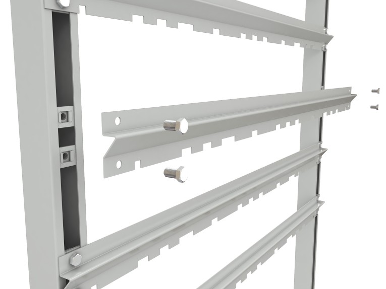 Стеллаж для пластиковых лотков SORTEX двухсторонний 1500x1000x800.01 Стеллаж для пластиковых лотков SORTEX двухсторонний 1500x1000x800.01