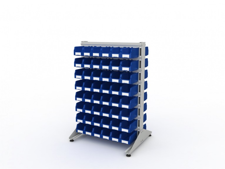 Стеллаж для пластиковых лотков SORTEX двухсторонний 1500x1000x800.02  Стеллаж для пластиковых лотков SORTEX двухсторонний 1500x1000x800.02