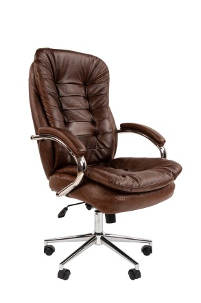 Офисное кресло Chairman 795 Россия кожа коричневая Bruno N