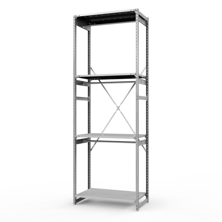 Стеллаж металлический ТСУ Универсал, 3000х1060х600 мм.Штанги: 3шт. Полки: металл перф. 4 шт. 