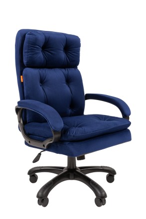 Офисное кресло Chairman 442 Россия ткань E-34 синий (черный пластик)
