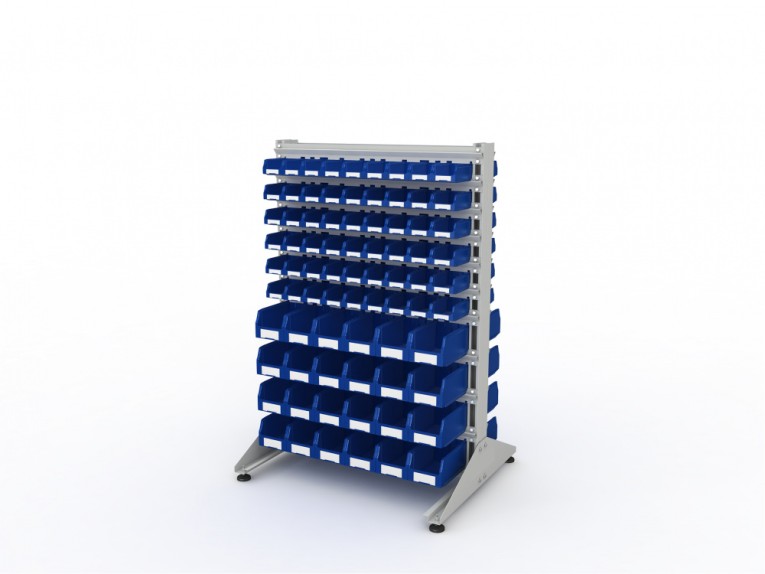 Стеллаж для пластиковых лотков SORTEX двухсторонний 1500x1000x800.04  Стеллаж для пластиковых лотков SORTEX двухсторонний 1500x1000x800.04