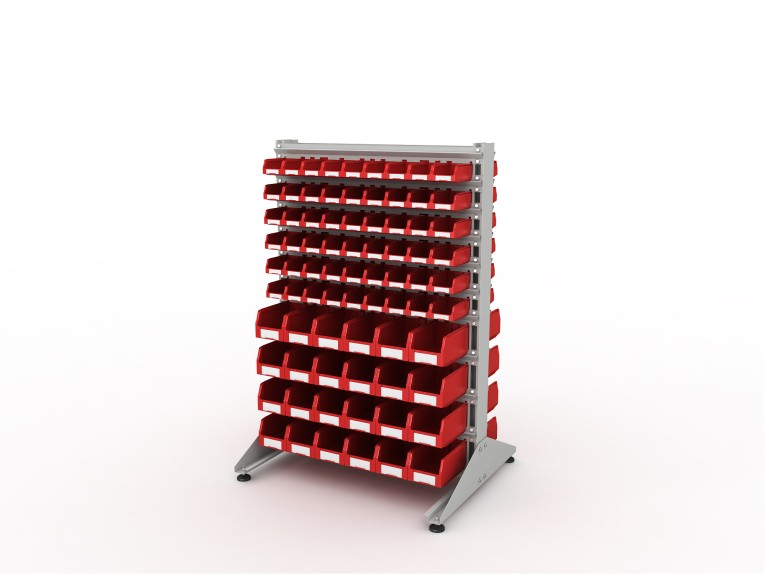 Стеллаж для пластиковых лотков SORTEX двухсторонний 1500x1000x800.04  Стеллаж для пластиковых лотков SORTEX двухсторонний 1500x1000x800.04