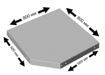 Угловая полка Практик MS 60F (800х600)