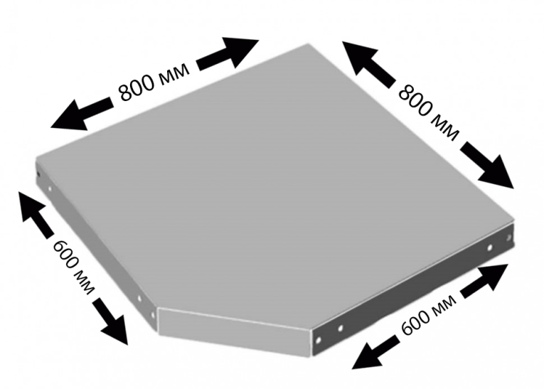 Угловая полка Практик MS 60F (800х600) 