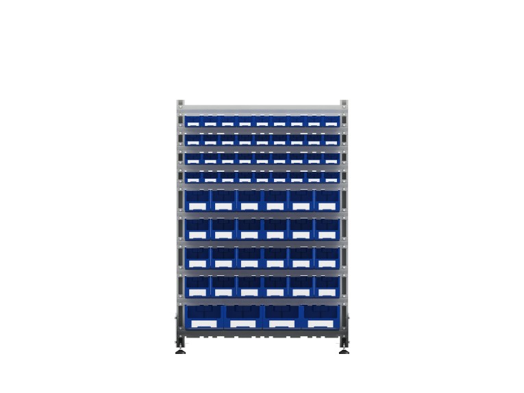 Стеллаж для пластиковых лотков SORTEX двухсторонний 1500x1000x800.05 Стеллаж для пластиковых лотков SORTEX двухсторонний 1500x1000x800.05