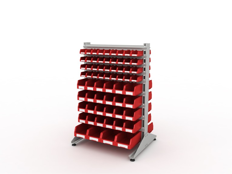 Стеллаж для пластиковых лотков SORTEX двухсторонний 1500x1000x800.05 Стеллаж для пластиковых лотков SORTEX двухсторонний 1500x1000x800.05