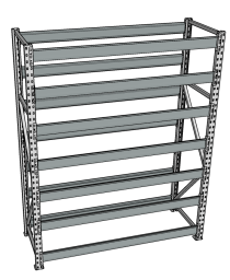 Стеллаж грузовой СГР 2500x2100x1000 7 полок (без настила) Стеллаж грузовой СГР 2500x2100x1000 7 полок (без настила)