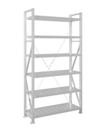 Стеллаж MS U 2500x1200x400 6 полок (280 кг, перф) Стеллаж MS U 2500x1200x400 6 полок (280 кг, перф)