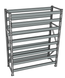 Стеллаж грузовой СГР 2500x900x600 8 полок (без настила) Стеллаж грузовой СГР 2500x900x600 8 полок (без настила)