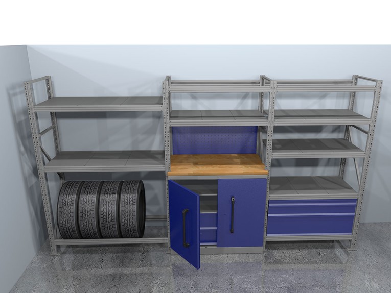 Стеллажная система хранения №2 Гараж Стеллажная система хранения №2 Гараж