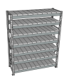 Стеллаж грузовой СГР 2500x900x1000 7 полок (металл) Стеллаж грузовой СГР 2500x900x1000 7 полок (металл)