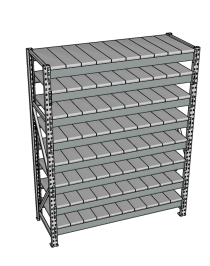 Стеллаж грузовой СГР 3000x900x1000 8 полок (металл) Стеллаж грузовой СГР 3000x900x1000 8 полок (металл)