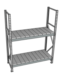 Стеллаж грузовой СГР 2000x1200x400 2 полки (металл) Стеллаж грузовой СГР 2000x1200x400 2 полки (металл)
