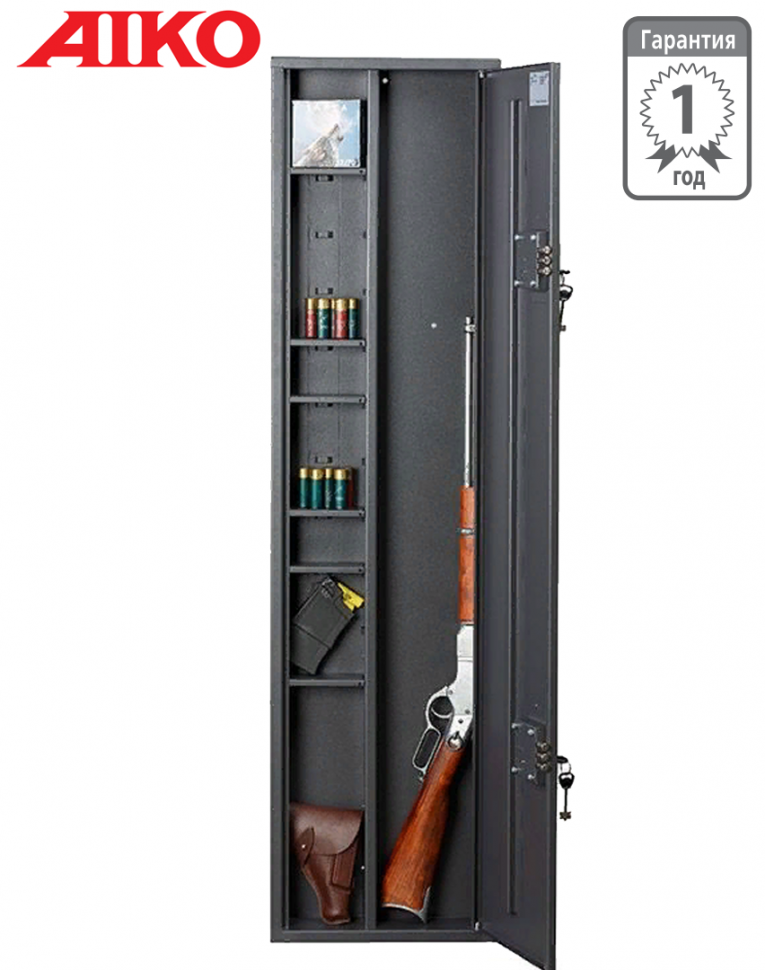 Узкий сейф для оружия Aiko Чирок 1409 (глубина 9 см) Узкий сейф для оружия Aiko Чирок 1409 (глубина 9 см)