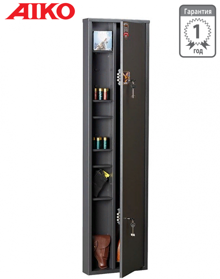 Узкий сейф для оружия Aiko Чирок 1409 (глубина 9 см) Узкий сейф для оружия Aiko Чирок 1409 (глубина 9 см)