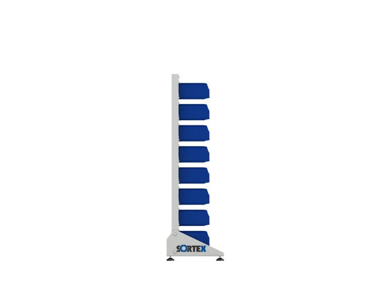 Стеллаж для пластиковых лотков SORTEX односторонний 1500x1000x450.02  Стеллаж для пластиковых лотков SORTEX односторонний 1500x1000x450.02