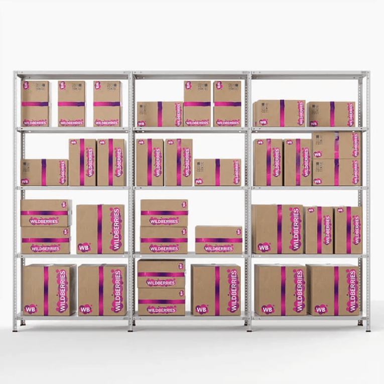 Стеллаж ПВЗ Wildberries 2000х3000х400 5 полок Стеллаж ПВЗ Wildberries 2000х3000х400 5 полок