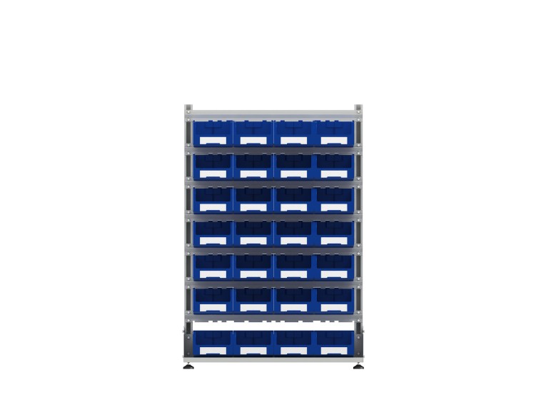 Стеллаж для пластиковых лотков SORTEX односторонний 1500x1000x450.03 