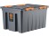 Контейнер особопрочный Rox Box PRO 120 (740х565х400 мм с крышкой и клипсами, на роликах, антрацит) 