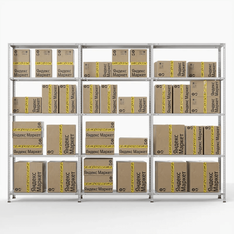 Стеллаж ПВЗ Яндекс Маркет 2000х3000х400 5 полок Стеллаж ПВЗ Яндекс Маркет 2000х3000х400 5 полок