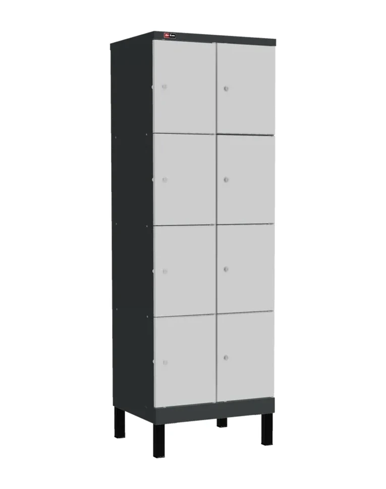 Шкаф-локер ДиКом УНО-324, корпус RAL 7016, двери RAL 7038, на ножках