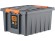 Контейнер особопрочный Rox Box PRO 36 (500х390х250 мм с крышкой и клипсами, антрацит) 