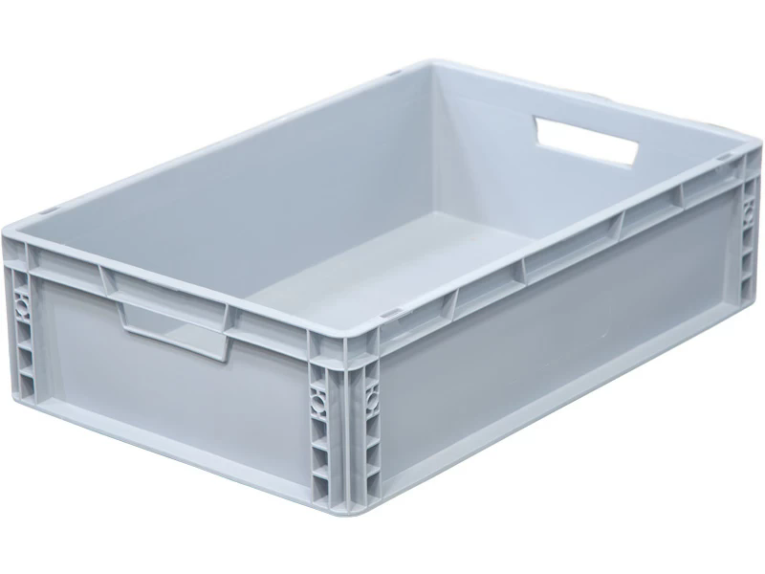 Ящик 600х400х170 сплошной, усиленное дно, цв. серый 
