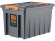 Контейнер особопрочный Rox Box PRO 70 (589х396х355 мм с крышкой и клипсами, на роликах, антрацит) 