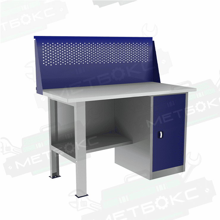 Однотумбовый слесарный верстак ВП-2/1,2 с экраном 