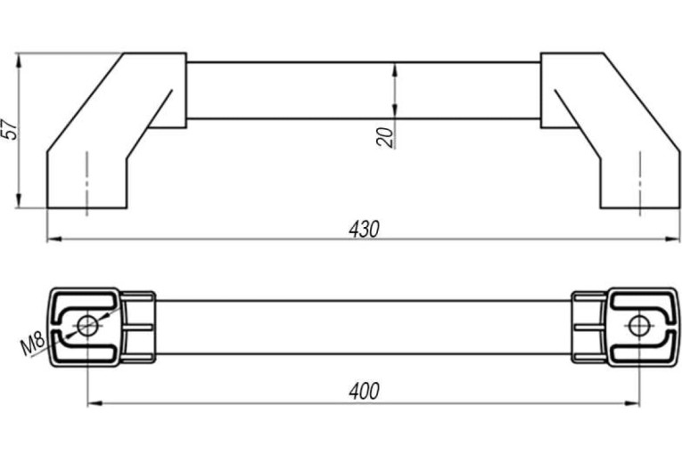 Ручка трубчатая СТ-4 АТ40020 