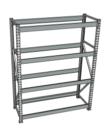 Стеллаж грузовой СГР 2500x1500x800 4 полки (без настила) Стеллаж грузовой СГР 2500x1500x800 4 полки (без настила)