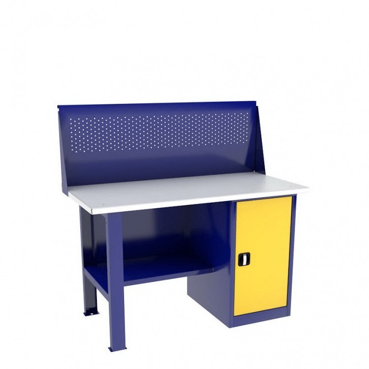 Однотумбовый слесарный верстак ВП-2/1,4 с экраном 