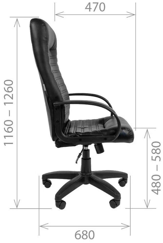 Офисное кресло Chairman 480 LT Россия экопремиум черный Офисное кресло Chairman 480 LT Россия экопремиум черный