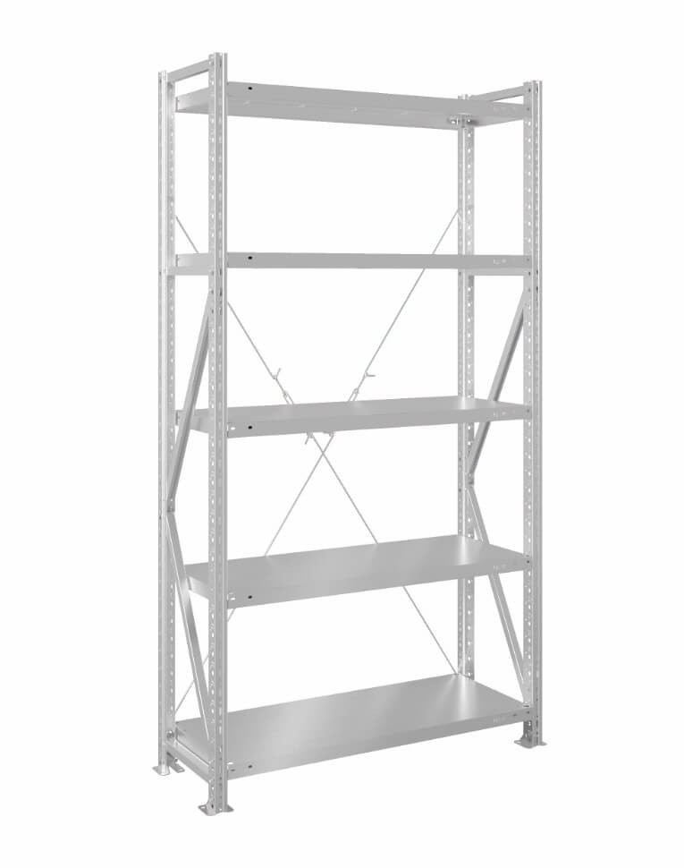 Стеллаж MS U 2000x1000x400 5 полок (350 кг, металл) 