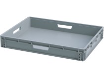 Ящик 800х600х120 сплошной, усиленное дно, цв. серый