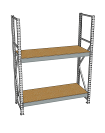 Стеллаж грузовой СГР 2500x2100x800 2 полки (ДСП) Стеллаж грузовой СГР 2500x2100x800 2 полки (ДСП)