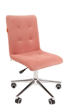 Офисное кресло Chairman 030 Россия ткань Т-26 розовый, хром, без подлокотников
