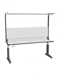 Стол монтажный ДиКом СР-200-01, ESD пластик, регулировка ручным приводом, экран Э5