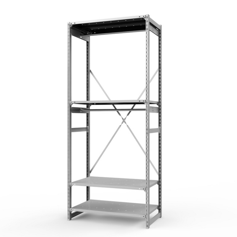 Стеллаж металлический ТСУ Универсал, 2500х1060х600 мм.Штанги: 2шт. Полки: металл перф. 4 шт. 