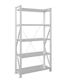 Стеллаж MS U 2500x1200x400 5 полок (180 кг, перф) Стеллаж MS U 2500x1200x400 5 полок (180 кг, перф)