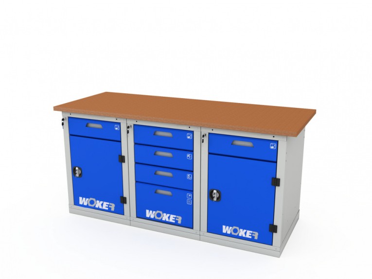 Верстак трехтумбовый WOKER PRO 3242.1800 